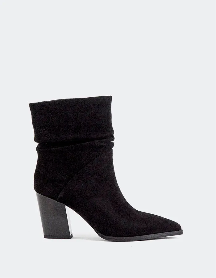 Evania Black Suede