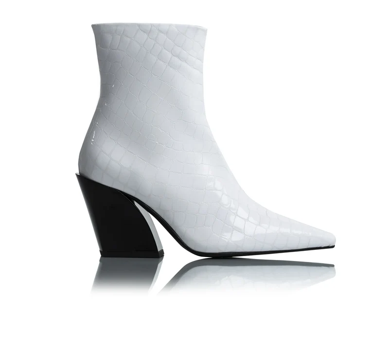 Melibella White Croco Boots