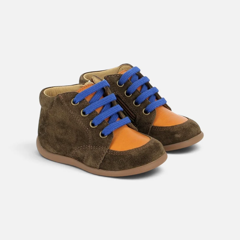 STAND-UP ZIPPY - VELOURS-ALCE - MOUSSE-MANDARINE