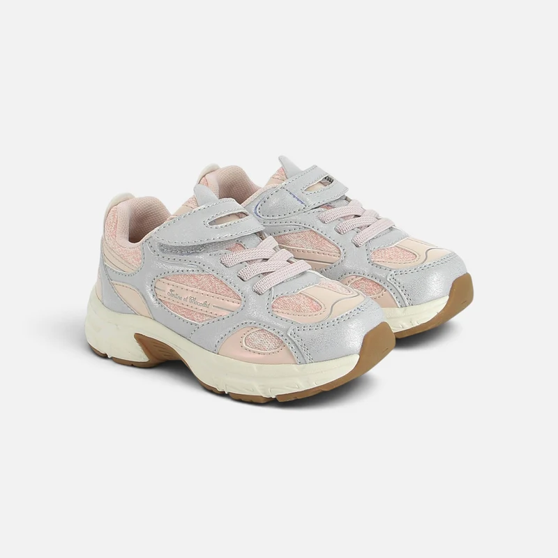 TC SNEAK JOG - LAMINATO-MESH - PINK-GREY