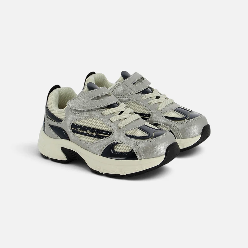 TC SNEAK JOG - LAMINATO-MESH - SILVER-BLUE