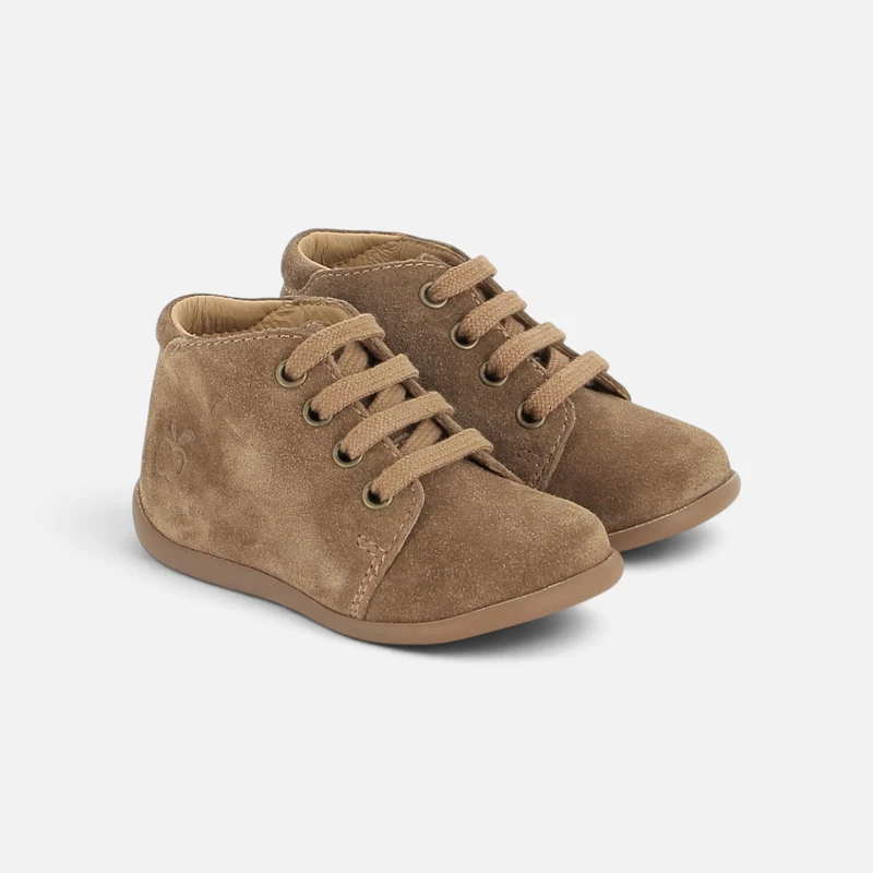 STAND-UP BOTTINE - VELOURS - TABAC