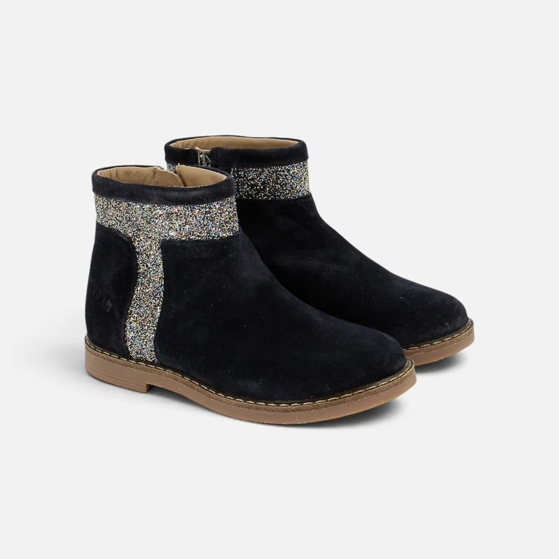 TRIP TROTT - VELOURS-GLITTER - NAVY-MULTI