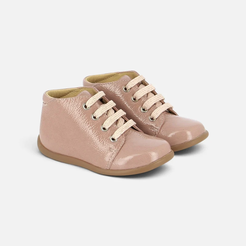 STAND-UP BOTTINE - VERNIS WRINKLE - PINK