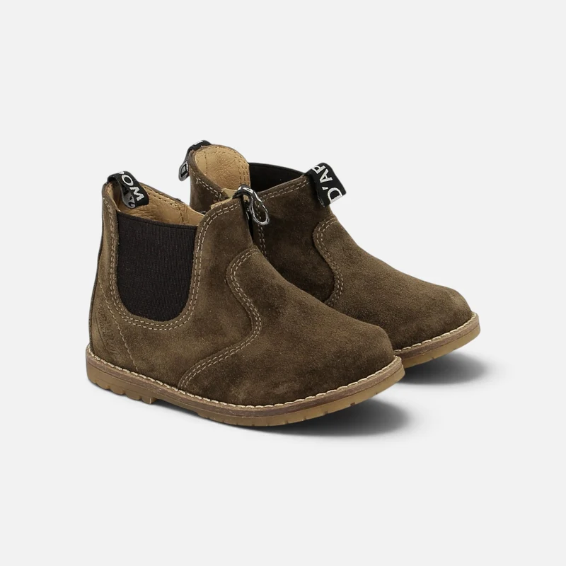 BOB ZIP BOOTS - VELOURS - MOUSSE