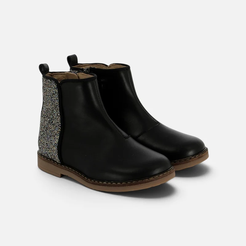 TRIP BACK - NAPPA-GLITTER - NOIR-MULTI