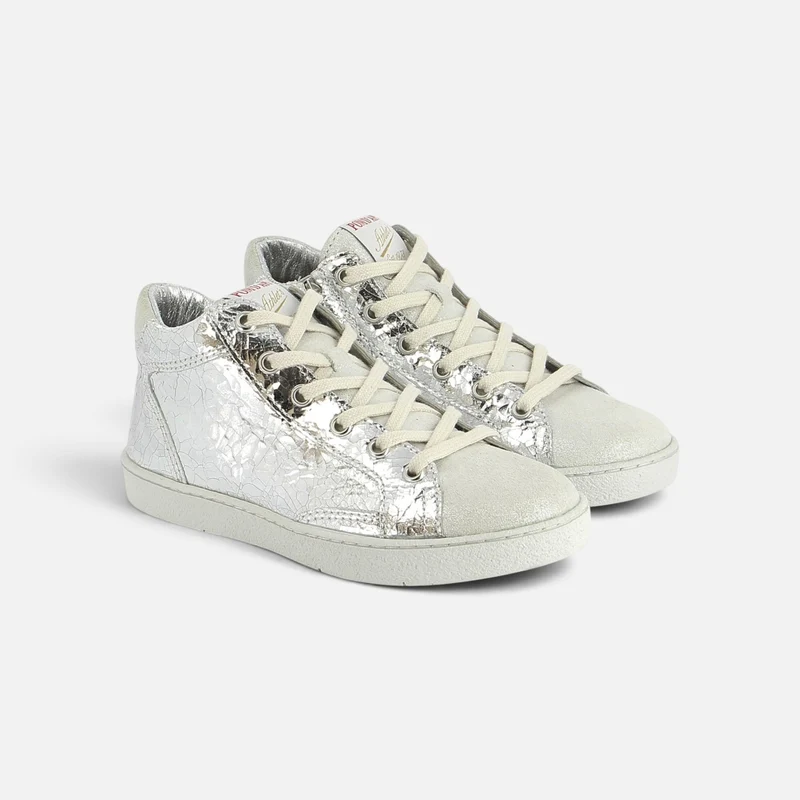 TOP TOUCH LACE - CRACK LAM-STARS - SILVER-BLANC