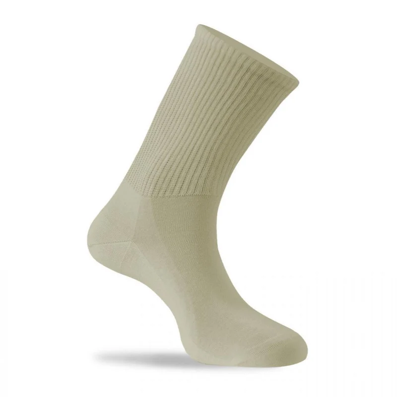 Chaussettes Mixte pour diabétiques ou pieds forts Beige