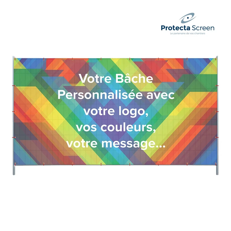 Bâche Micro-Perforée Impression Personnalisée Non-Feu - 1.76m x 3.38m
