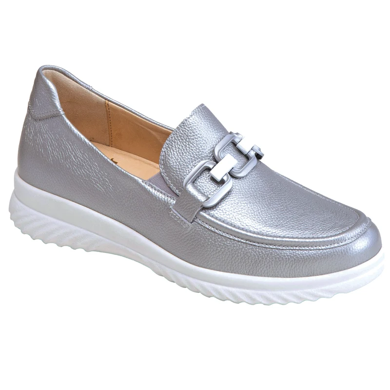 Mocassin Femme Heather Argent