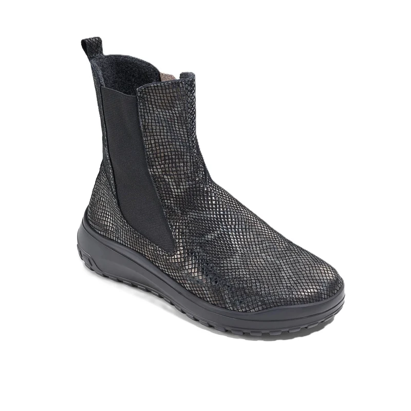 Bottine Femme Mabel Noir serpent