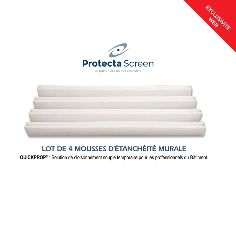 Quickprop Lot de 4 Mousses d'Étanchéité Murale