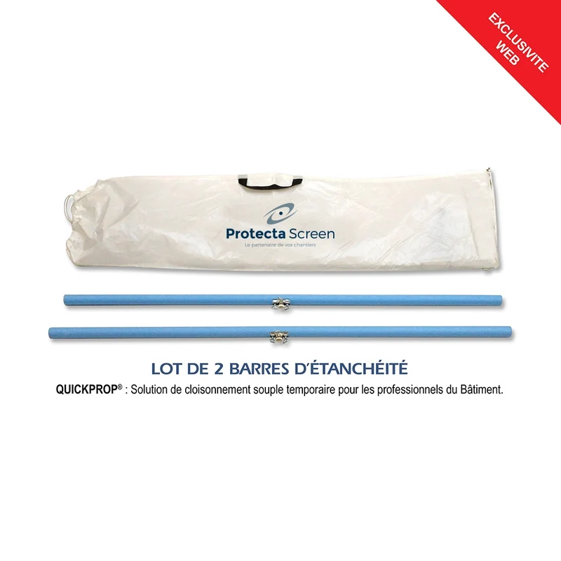 Quickprop Lot de 2 Barres d'Étanchéité Plafond