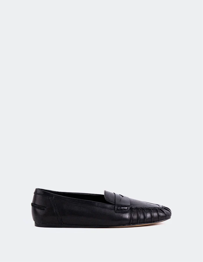 Floraya Black Leather