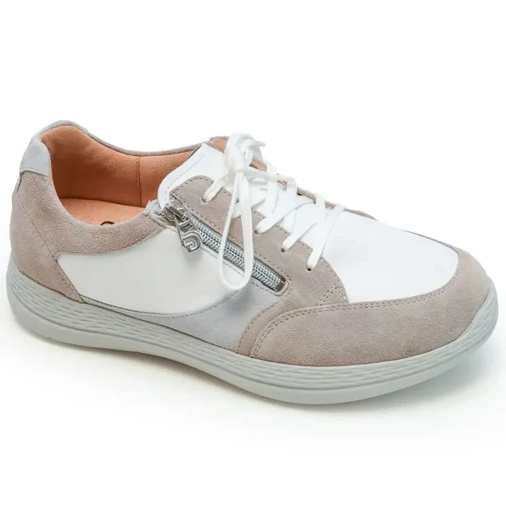 Chaussure à lacets Homme Ernest Blanc-Taupe