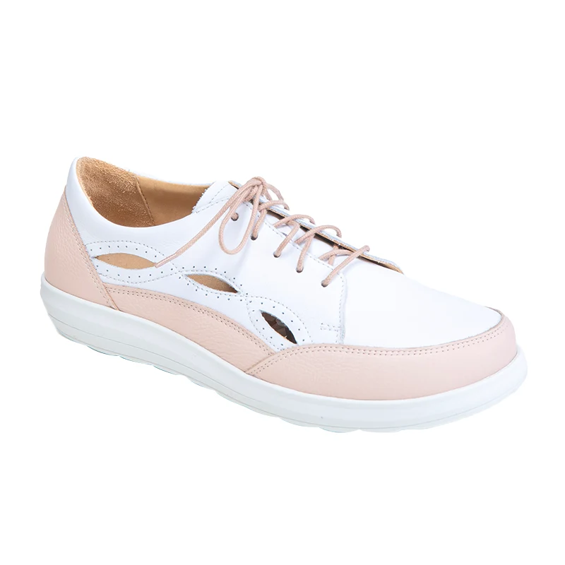 Chaussure à lacets Femme Reine Blanc-Rose