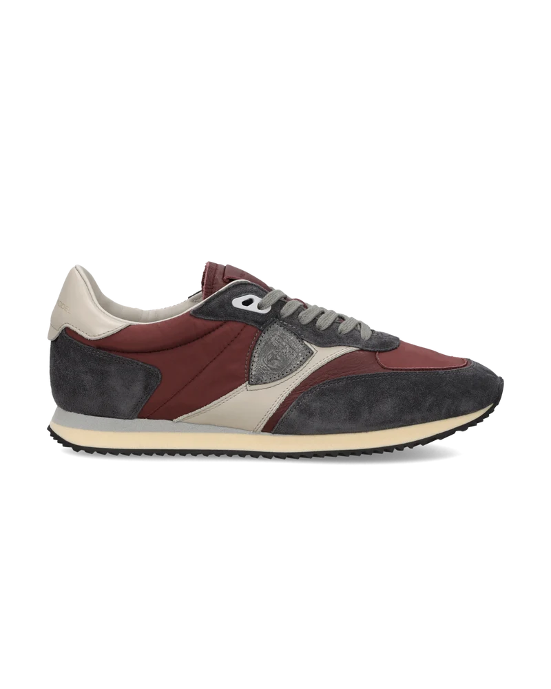 Sneakers Blville Men, Anthracite Grey Burgundy Ivory
