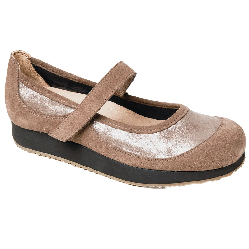 Ballerine Femme Caroline Coffee-Platine