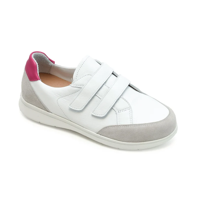 Basket Femme Maé Blanc-Fuchsia