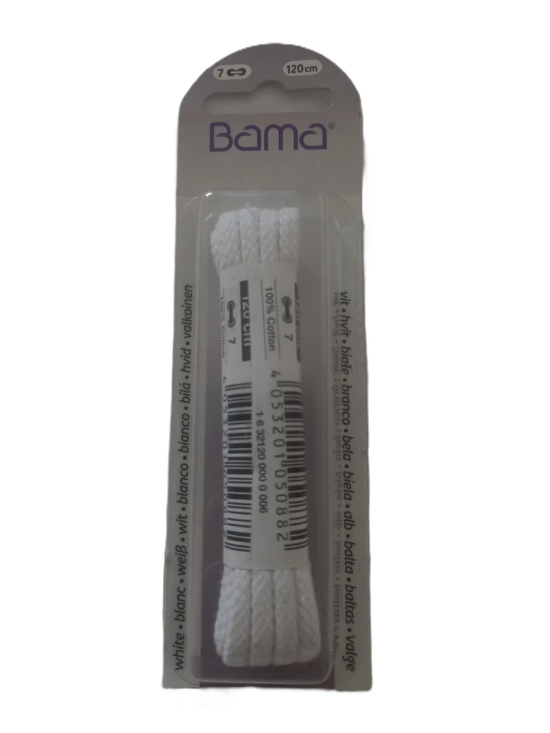 Lacets ronds blanc 120 cm