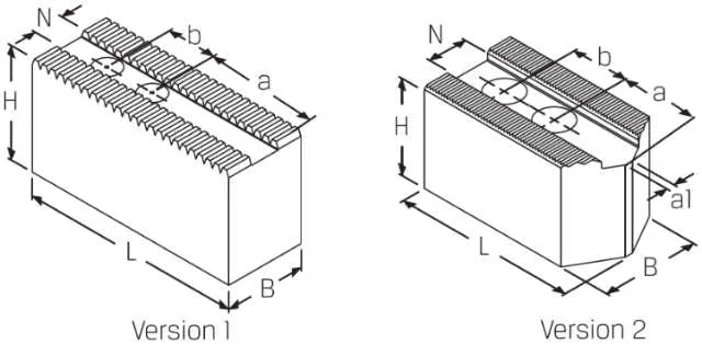 Jeu de mors de mandrin SCHUNK, acier, type KM-WB