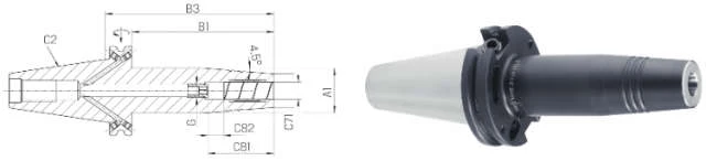 Mandrin de serrage hydrodynamique SCHUNK, DIN 69871 TENDO, long, mince