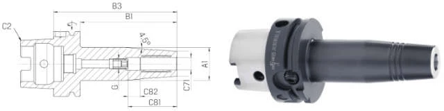Mandrin de serrage hydrodynamique SCHUNK, DIN 69893 A TENDO étroit G2,5 25.000 1/min