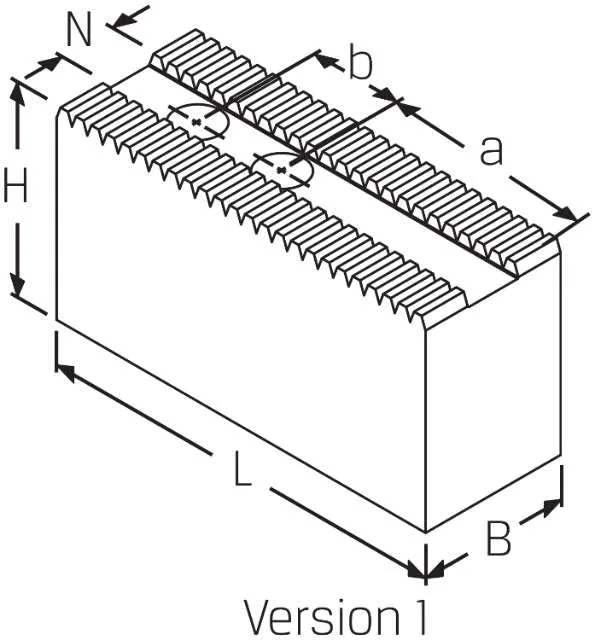 Jeu de mors de mandrin SCHUNK, aluminium, type KM-WBAL