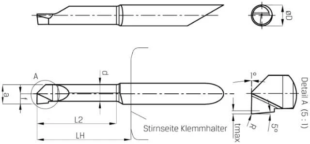 Accessoires pour outil de broche SWISS TOOLS, insert de coupe pour tête d'alésage micro.