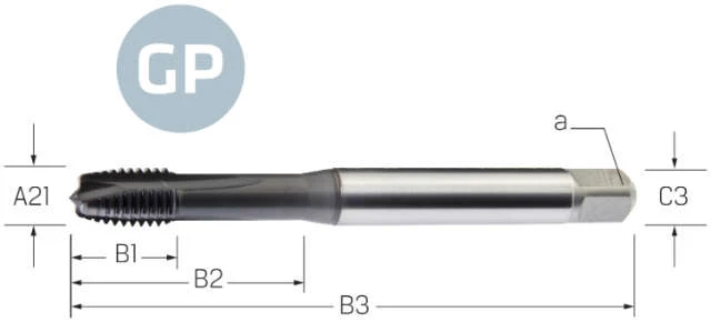 Taraud machine PREMUS GP, métrique, HSS-E PM, Hardlube