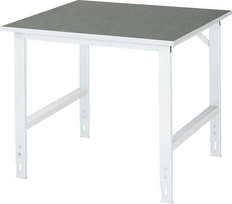 Table de travail RAU, Tom - Plateau en linoléum B1000xT1000xH7 60-1080mm