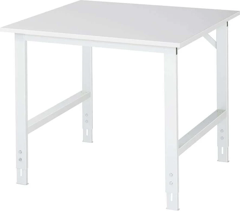 Table de travail RAU, Tom - Plateau en mélamine EGB B1000xP1000 xH760-1080mm Plateau en mélamine EGB