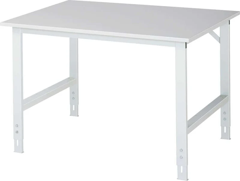 Table de travail RAU, Tom - Plateau en mélamine EGB B1250xP1000 xH760-1080mm Plateau en mélamine EGB