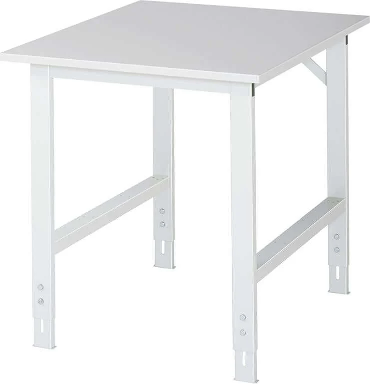 Table de travail RAU, Tom - Plateau en mélamine EGB B750xP1000x H760-1080mm Plateau en mélamine EGB