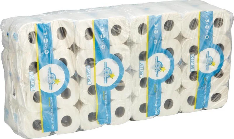 Papier toilette NEUTRE, tissu 3 plis naturel 64 rouleaux