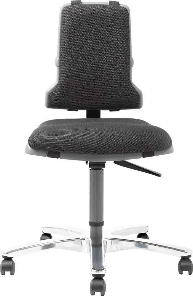 BIMOS, Chaise de travail Bimos 9816-UL01 Sintec 160 hauteur d'assise 450-600 mm avec patins, tissu noir