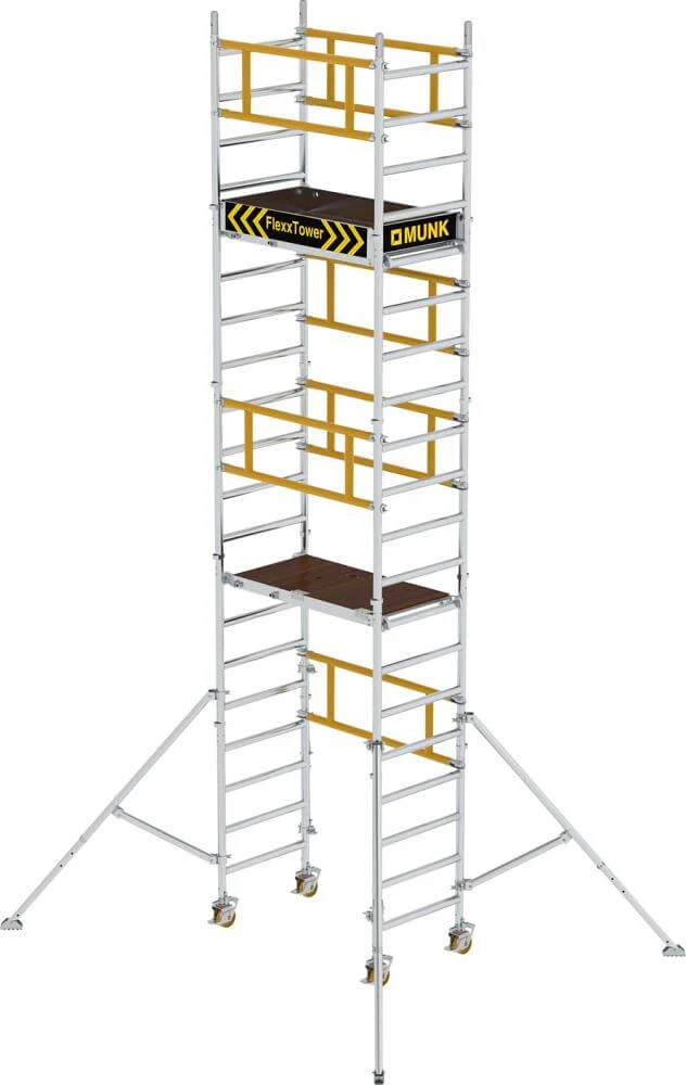Échafaudage monoplace MUNK, plate-forme L1200xP600 mm Hauteur de la plate-forme 4,10 m Hauteur de travail jusqu'à 6,10 m