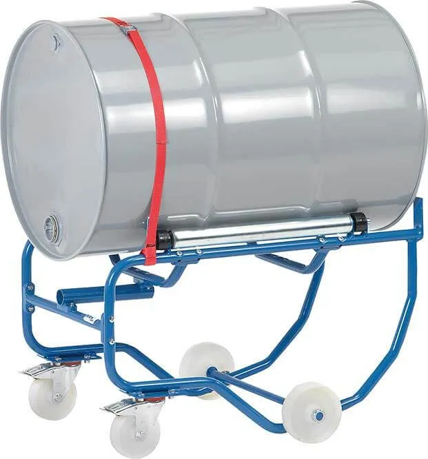 Basculeur de fûts FETRA, 250 kg avec barre de levier et rouleau en acier