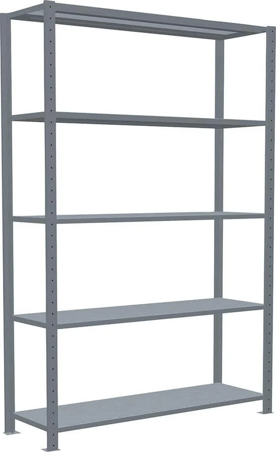 Étagère à emboîtement SCHULTE LAGERTECHNIK, B1300xP400xH2000 mm champ de base 5 tablettes vzk charge par niveau 150kg