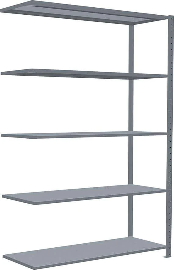 Rayonnage à emboîtement SCHULTE LAGERTECHNIK, L1300xP500xH2000 mm extension 5 tablettes galvanisées charge par niveau 150kg