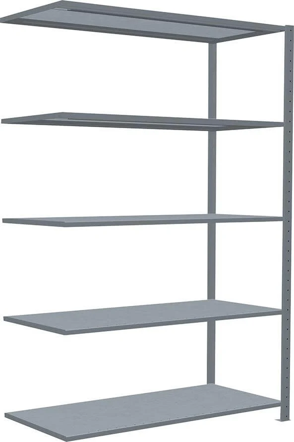 Rayonnage à emboîtement SCHULTE LAGERTECHNIK, L1300xP600xH2000 mm extension 5 tablettes galvanisées charge par niveau 150kg