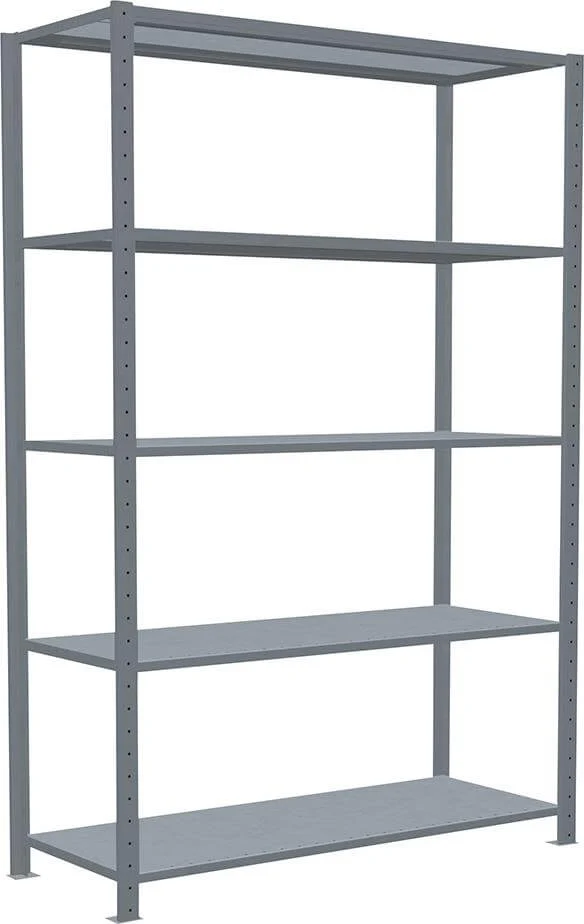 Étagère à emboîtement SCHULTE LAGERTECHNIK, B1300xP500xH2000 mm champ de base 5 tablettes vzk charge par niveau 150kg