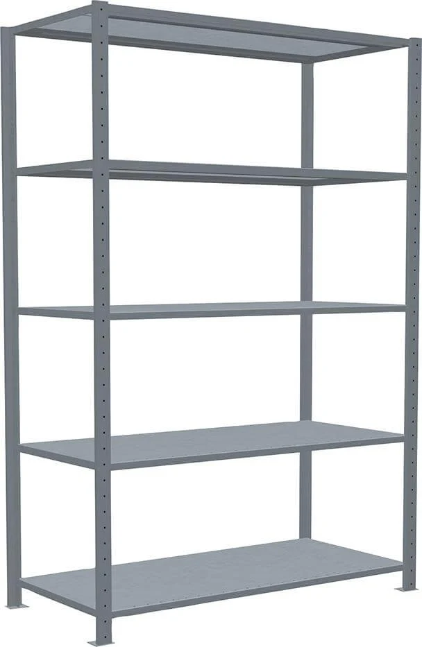 Étagère à emboîtement SCHULTE LAGERTECHNIK, B1300xP600xH2000 mm champ de base 5 tablettes vzk charge par niveau 150kg