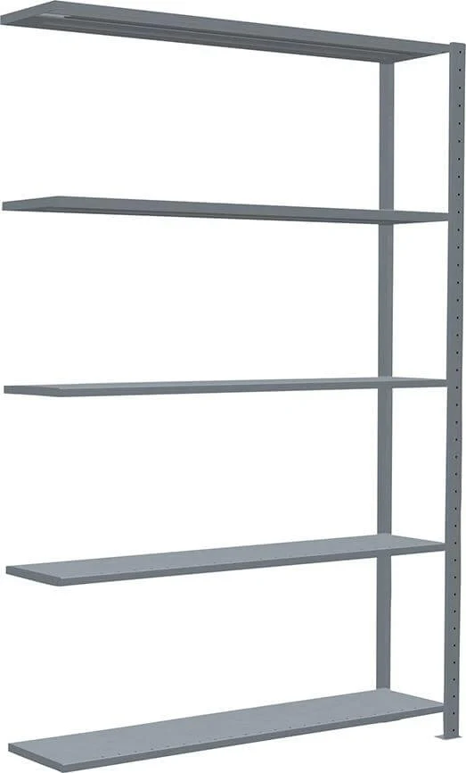 Rayonnage à emboîtement SCHULTE LAGERTECHNIK, L1300xP300xH2000 mm extension 5 tablettes galvanisées charge par niveau 150kg