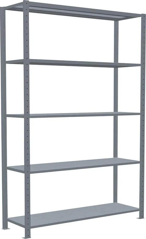 Étagère à emboîtement SCHULTE LAGERTECHNIK, B1300xP400xH2000 mm champ de base 5 tablettes vzk charge par niveau 250kg