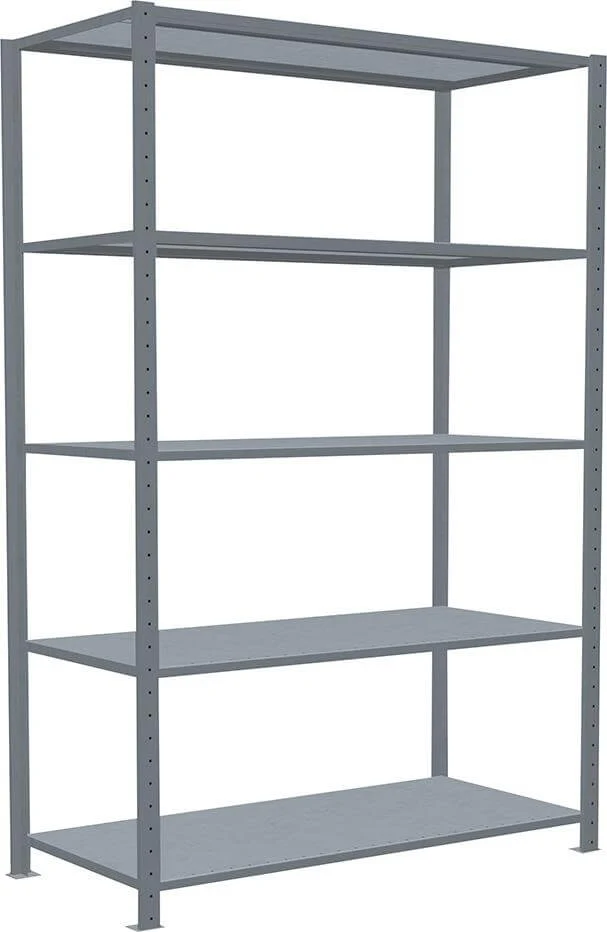 Étagère à emboîtement SCHULTE LAGERTECHNIK, B1300xP600xH2000 mm champ de base 5 tablettes vzk charge par niveau 250kg