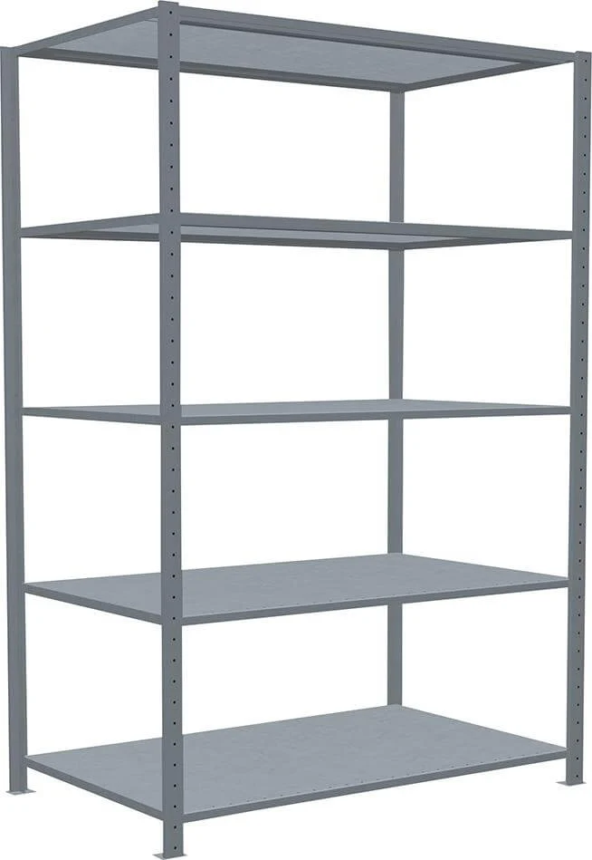 Étagère à emboîtement SCHULTE LAGERTECHNIK, B1300xP800xH2000 mm champ de base 5 tablettes vzk charge par niveau 250kg