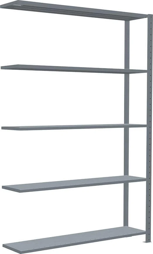 Rayonnage à emboîtement SCHULTE LAGERTECHNIK, L1300xP300xH2000 mm extension 5 tablettes galvanisées charge par niveau 250kg
