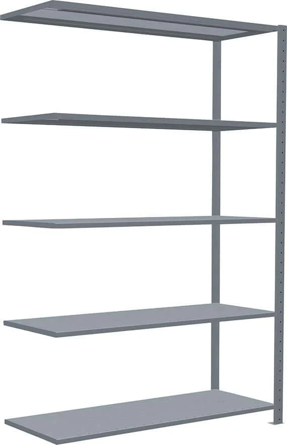 Rayonnage à emboîtement SCHULTE LAGERTECHNIK, L1300xP500xH2000 mm extension 5 tablettes galvanisées charge par niveau 250kg
