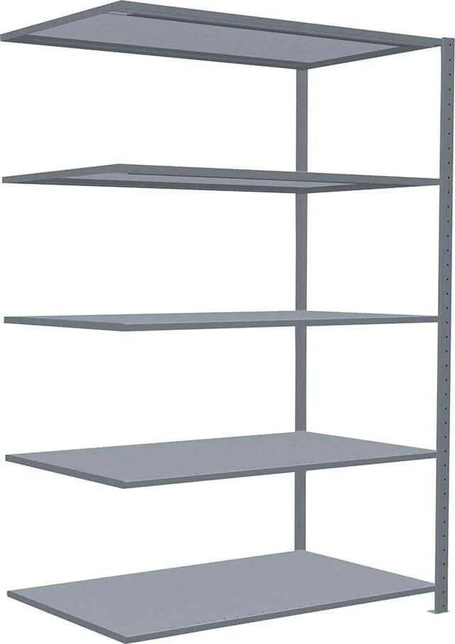 Rayonnage à emboîtement SCHULTE LAGERTECHNIK, L1300xP800xH2000 mm extension 5 tablettes galvanisées charge par niveau 250kg